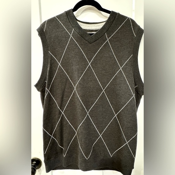 Method Argyle Sweater Vest Mens - black -Size XL Cotton Acrylic - Picture 1 of 7